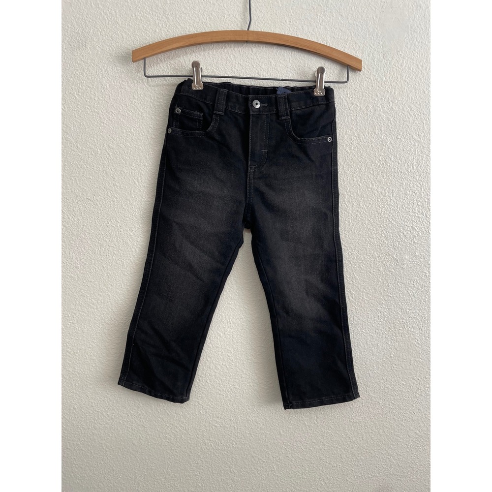 Wrangler Jeans Co Kids 4T Black Excellent Straight Leg Adjustable Waist Pants